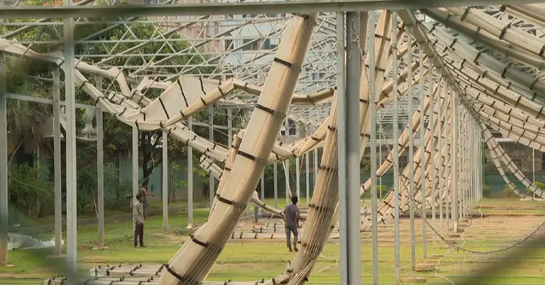 মিরপুর অ্যাকাডেমির অলেক্ট্ররাল ছাদ ভেঙে ফেলা হচ্ছে